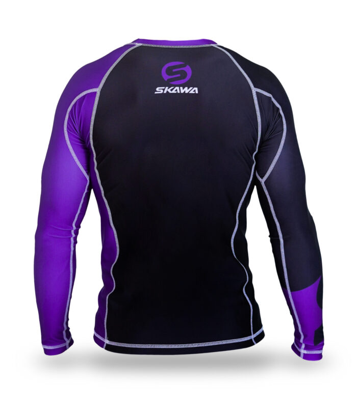 Rashguard Purple Belt Back-Side View Rashguard Purple Belt Back-Side View