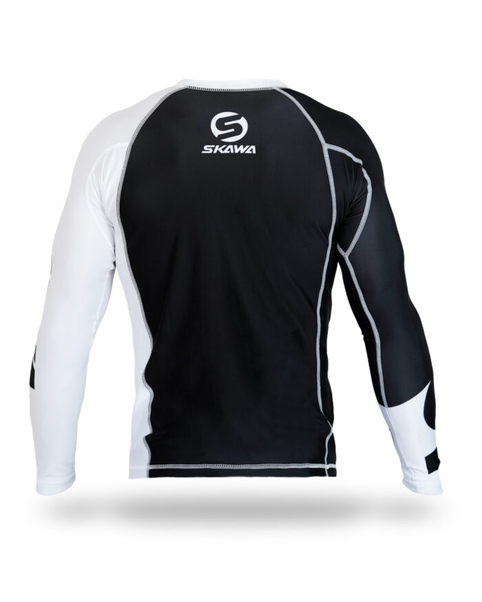 Rashguard White Belt Back-Side View Rashguard White Belt Back-Side View