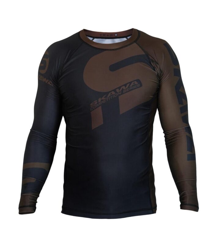 Rashguard brown belt-front side view